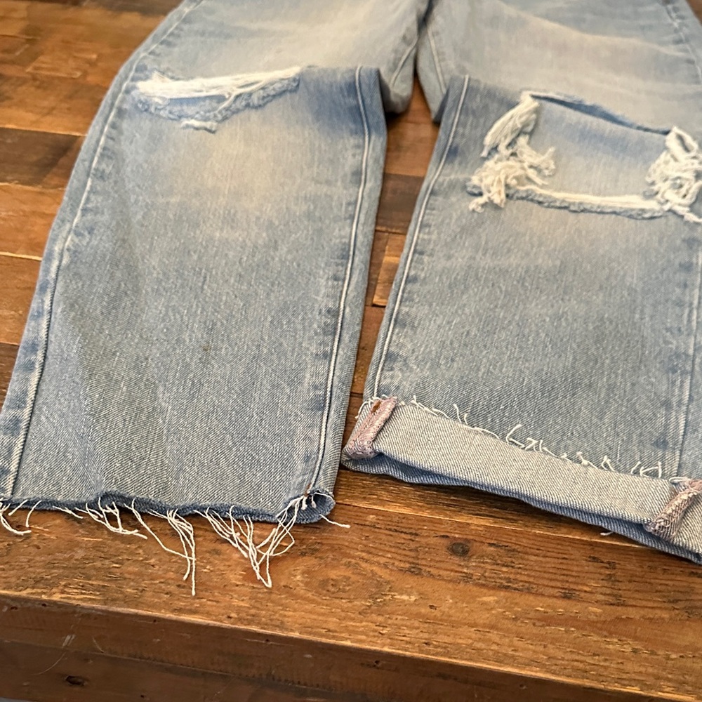 BDG Light Blue Distressed Women's Jeans - Picture 4 of 6